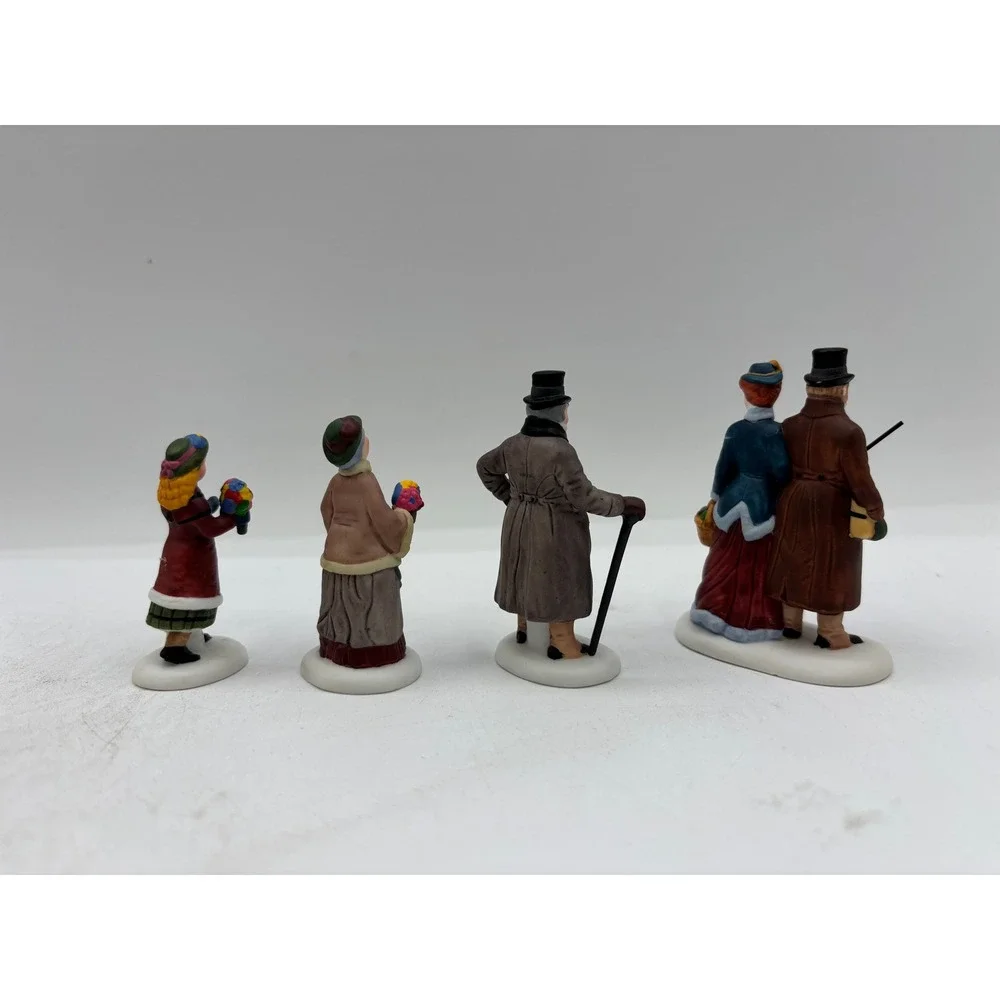 Department 56 1993 Vintage Heritage Village Chelsea Lane Shopper Set of 4 5816-5